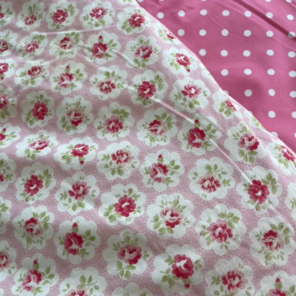 Cath Kidston NWOT Pink Rose Twin Duvet Cover Bought in England Soft and Cozy